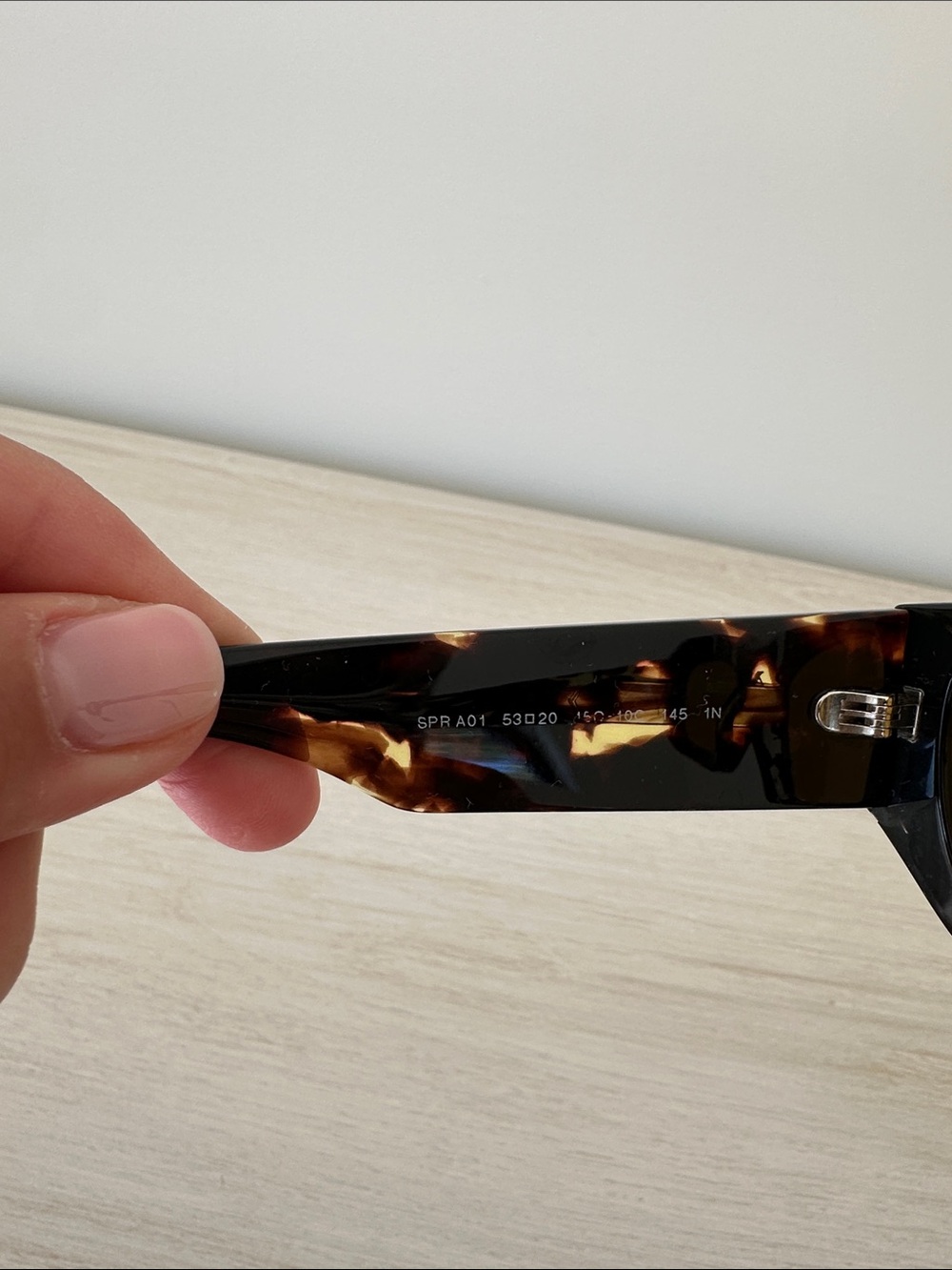 Prada Black Frame Sunglasses with Amber Lenses - Picture 3 of 3